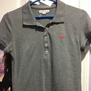 grey aeropostale polo